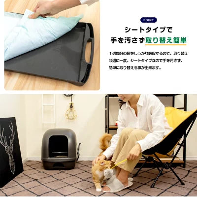 【まとめ買い・３セット】デオトイレ 複数ねこ用 消臭・抗菌シート 8枚入×3袋セット
