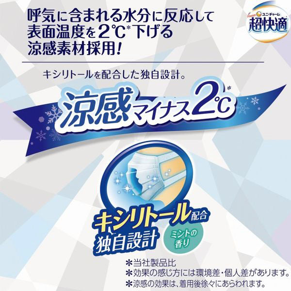 【アウトレット品】超快適マスク 涼感マイナス2℃ ふつうサイズ・5枚入