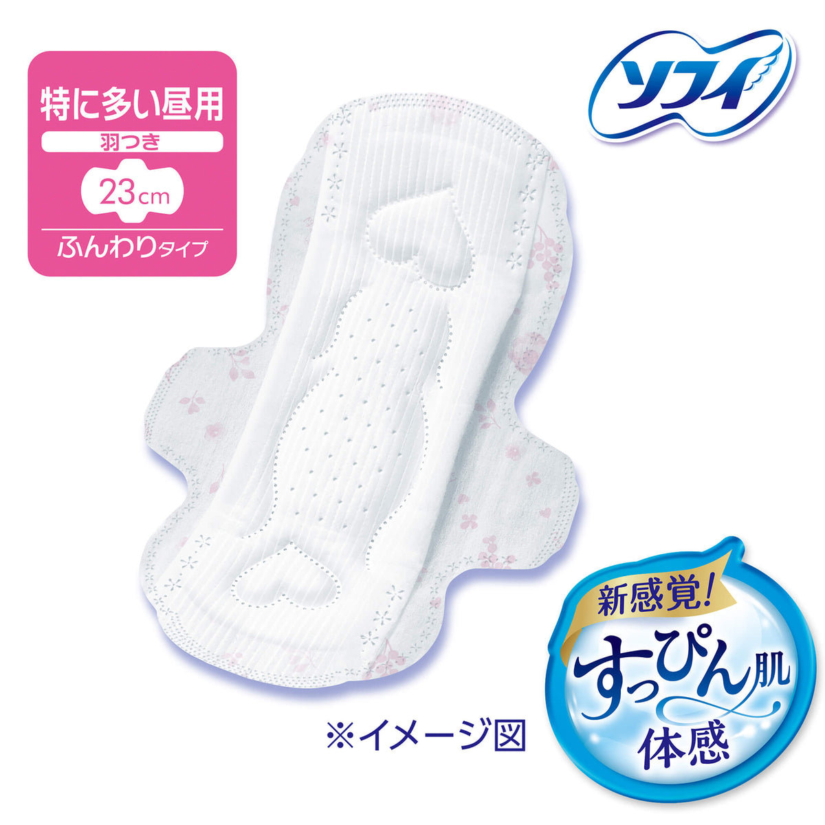 【アウトレット品】ソフィ はだおもい ふんわりタイプ 特に多い昼用 羽つき・23cm・20コ入