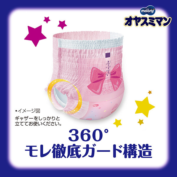 【アウトレット品】ムーニー オヤスミマン 女の子用 ビッグ以上 お試しパック 2枚入