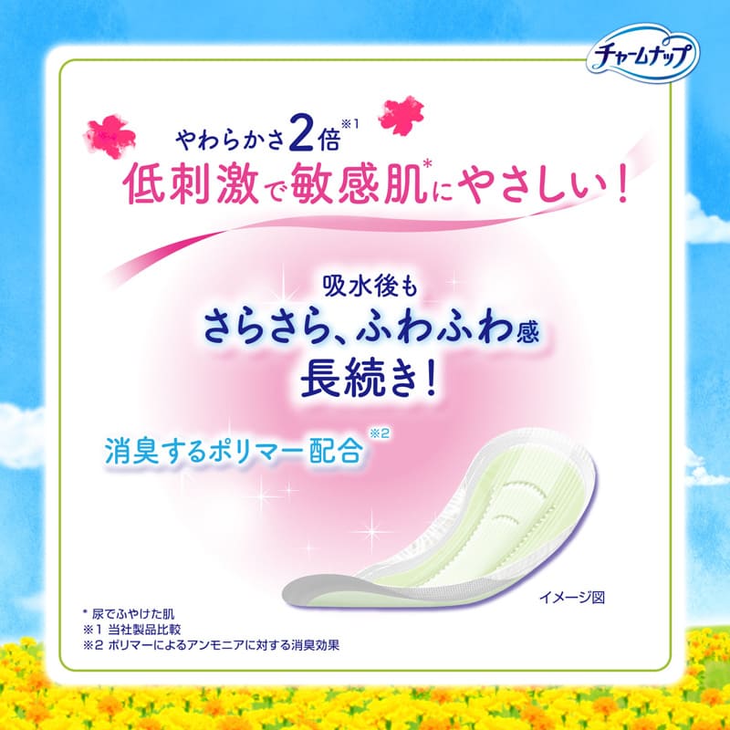 【アウトレット品】チャームナップ 吸水さらフィ ふんわり肌タイプ 少量用スリム 15cc・64枚入