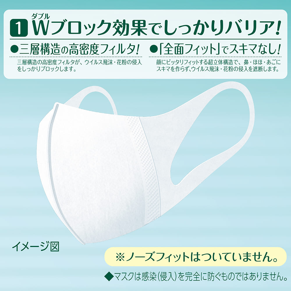 【アウトレット品】超立体マスク スタンダード 大きめサイズ 30枚入