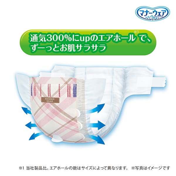 【アウトレット品】マナーウェア 長時間快適オムツ 女の子用 Mサイズ・30枚入