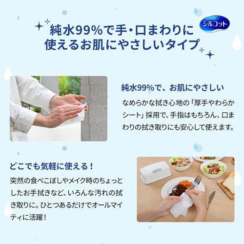 【アウトレット品】シルコット ピュアウォーター ウェットティッシュ つめかえ用 58枚×3コ（合計174枚）