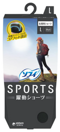 ソフィ SPORTS 躍動ショーツ Lサイズ ブラック(生理用品 サニタリーショーツ)×2