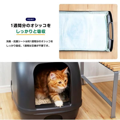 【まとめ買い・３セット】デオトイレ 複数ねこ用 消臭・抗菌シート 8枚入×3袋セット