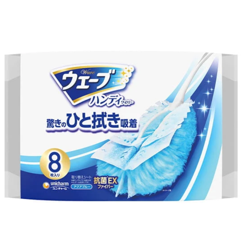 【アウトレット品】ウェーブ ハンディワイパー 共通取り替えシート アクアブルー 8枚入