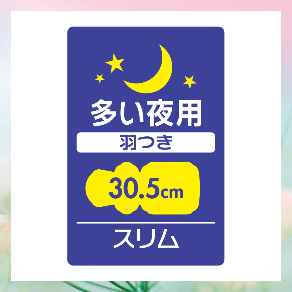 【アウトレット品】ソフィ センターイン コンパクト1/2 ナチュラルフローラルの香り 多い夜用 羽つき・30.5cm・12枚入