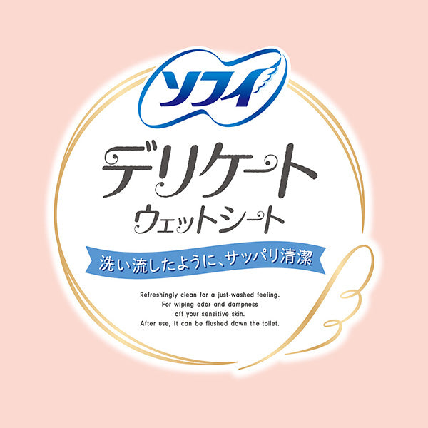 【アウトレット品】ソフィ デリケートウェットシート せっけんの香り 10枚×2コ（合計20枚）