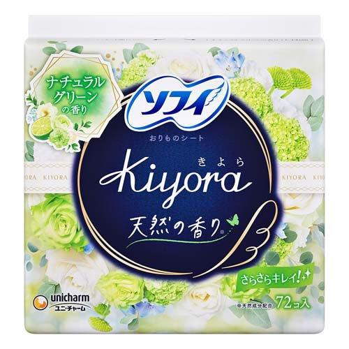 【アウトレット品】ソフィ Kiyora フレグランス ナチュラルグリーンの香り 72枚入